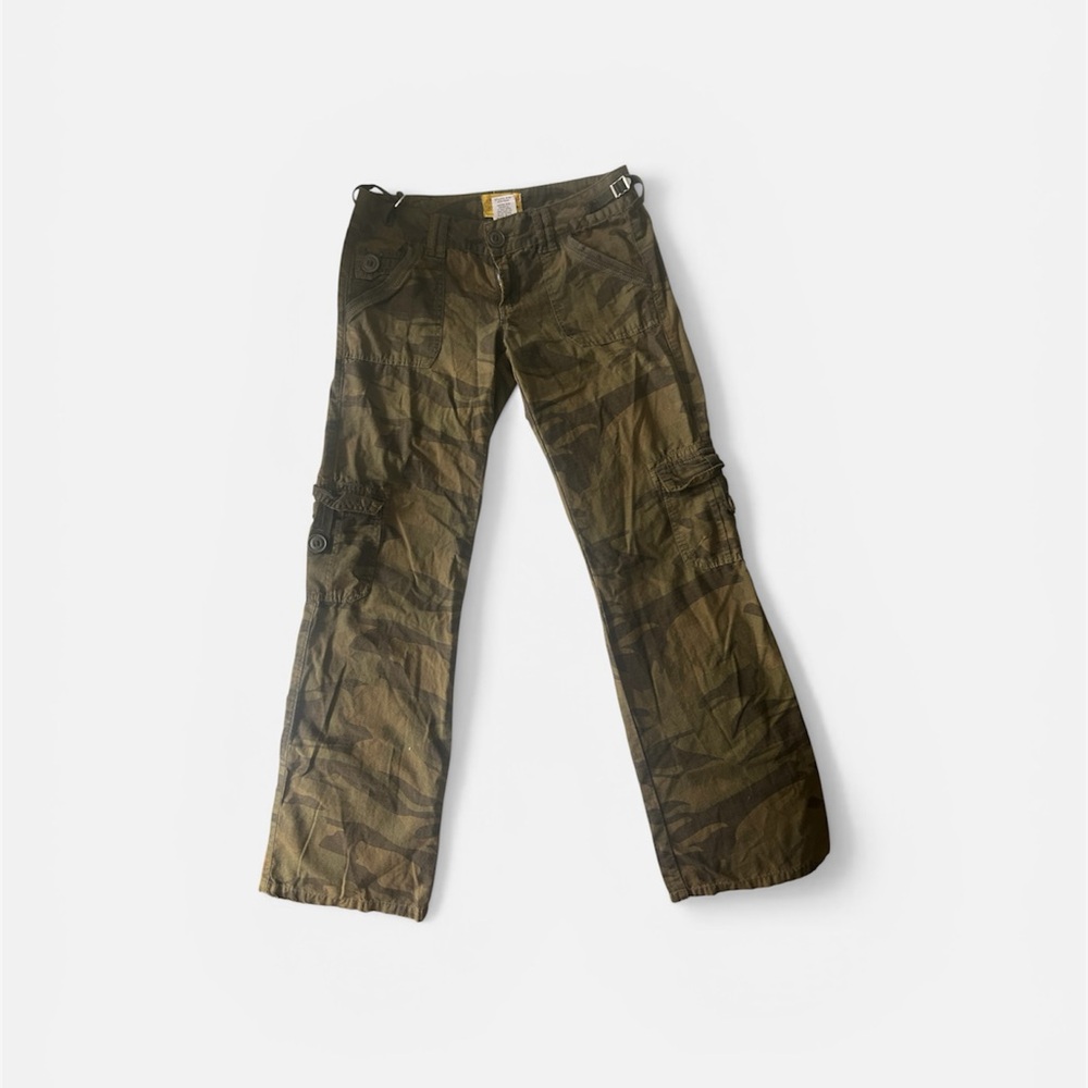 Vintage Z. Cavaricci Camo Cargo Pants 90s Y2K Baggy Streetwear Size 7